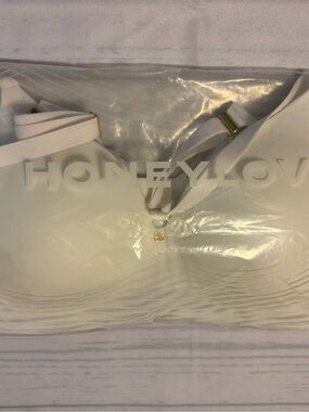 Honeylove Cloud Embrace Bra White with Gold Accents 36C New